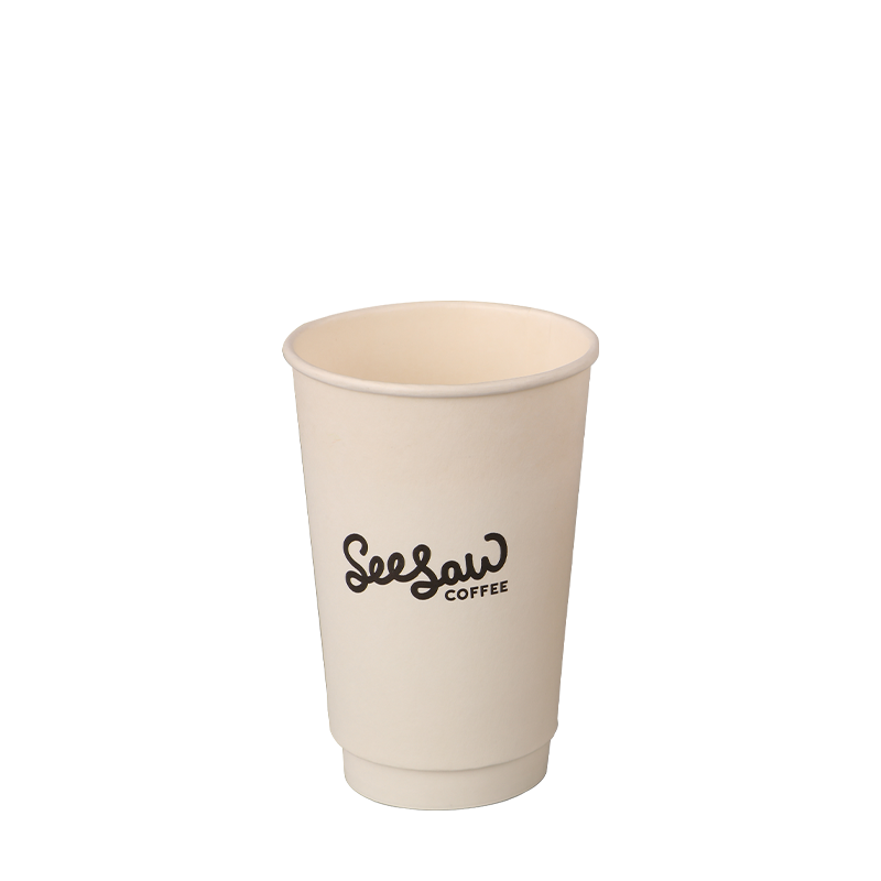 6oz Cangkir Kertas Kopi Panas Dinding Ganda