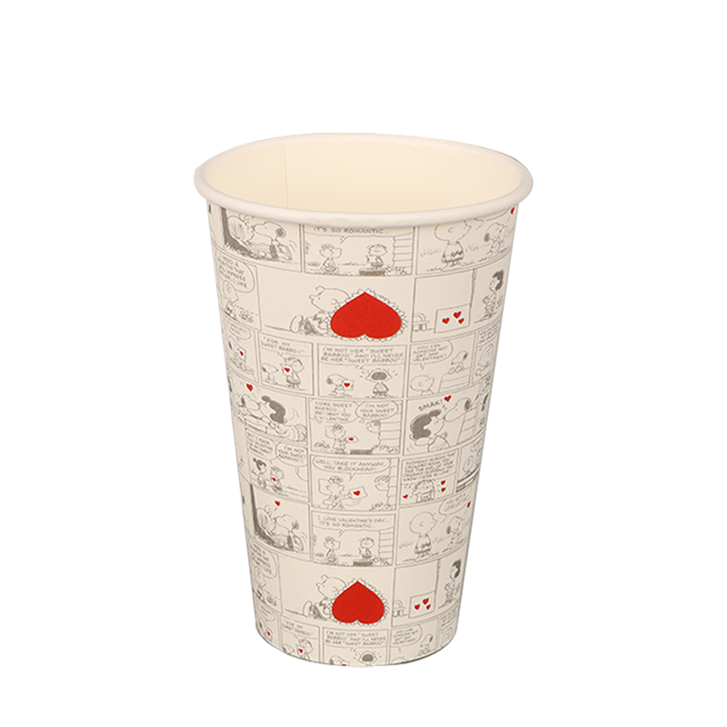 12oz Gelas kertas Dinding Tunggal Kompos